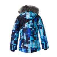 Куртка Huppa NORTONY 1 17440130 синий с принтом/тёмно-синий 134 Фото