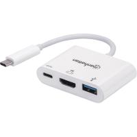 Концентратор Intracom USB3.1 Type-C to HDMI/USB 3.0/PD 60W 4-in-1 White Фото