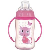 Поильник-непроливайка Canpol babies Cute Animals Котик с мягким носиком и ручками 320 Фото