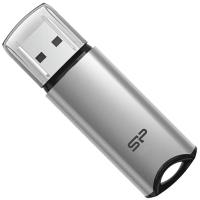 USB флеш накопитель Silicon Power 64 GB Silicon M02 Aluminum Silver USB 3.2 Фото