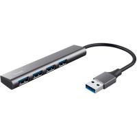 Концентратор Trust Halyx 4-Port USB-A 3.2 Grey Фото