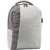 Рюкзак школьный Optima 17.5" USB Techno чоловічий 0.7 кг 16-25 л Сірий з Фото