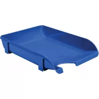 Лоток для бумаг Economix оризонтальный пластик, голубой непрозрачный Фото