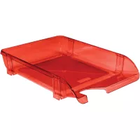 Лоток для бумаг Economix горизонтальный пластик, красный Фото