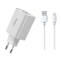 Зарядное устройство Proda PD-A28i 2хUSB 2.4A + USB Ligthtning 1.0m Фото