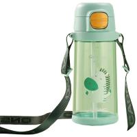 Бутылка для воды Casno 690 мл KXN-1219 Зелена Зебра з соломинкою Фото