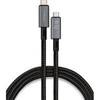 Дата кабель Vinga USB-C to USB-C 0.8m USB4 240W 40GBps 8K60Hz Nylon Фото