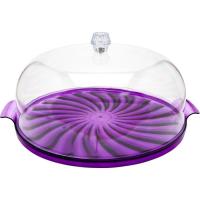Тортовница Irak Plastik Kristal Фіолетова Фото