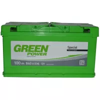 Акумулятор автомобільний GREEN POWER Standart 100Ah (+/-) (840EN) Фото