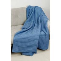 Плед Прованс вязаный Sweet Home Kosa васильковый 130х170 см Фото