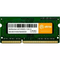 Модуль памяти для ноутбука ATRIA SoDIMM DDR3 4GB 1600 MHz Фото