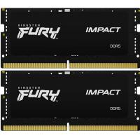 Модуль пам'яті для ноутбука Kingston Fury (ex.HyperX) SoDIMM DDR5 32GB (2x16GB) 5600 MHz Impact Black Фото