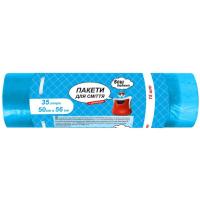 Пакеты для мусора Ваш бюджет З затяжками 35 л 15 шт. Фото