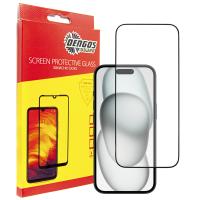 Стекло защитное Dengos Full Glue iPhone 15 Pro Max (black) Фото