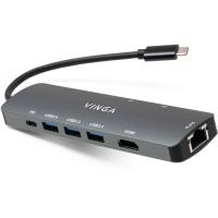 Концентратор Vinga USB-C 3.1 to HDMI+RJ45_1Gbps+3xUSB3.0+SD/TF+PD100W Фото