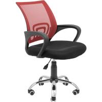 Офисное кресло Richman Спайдер Ю Хром Піастра Сітка чорна + червона Фото