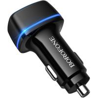 Зарядное устройство BOROFONE BZ14 Max dual port ambient light car charger USB-A Фото