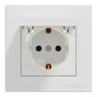 Розетка Schneider Electric ASFORA з кришкою, біла Фото