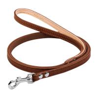Поводок для собак Collar одинарный непрошитый Ш 16 мм Д 122 см коричневый Фото