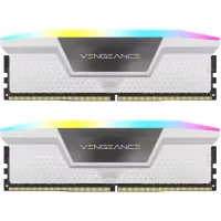 Модуль пам'яті для комп'ютера Corsair DDR5 32GB (2x16GB) 6000 MHz Vengeance RGB White Фото