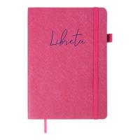 Книга записна Buromax Libreta 96 аркушів А5 у клітинку малиновий Фото