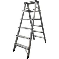 Лестница GTM стремянка 6сх. верхняя ступень 1,18м, двусторонняя Фото