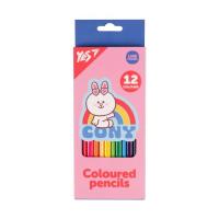 Карандаши цветные Yes 12 цв Line Friends розовый Фото