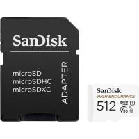 Карта памяти SanDisk 512GB microSDXC High Endurance UHS-I U3 V30 + SD a Фото