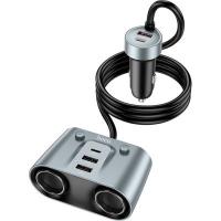 Зарядное устройство HOCO Z51 Establisher 2xUSB, USB Type-C Metal Gray Фото