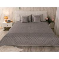 Покрывало Руно двустороннее декоративное Velour Grey ромб 150х220 Фото