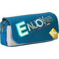 Пенал Cool For School 2 відділення з карманом Синій Фото