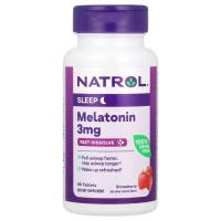 Аминокислота Natrol Мелатонин быстрорастворимый, 3 мг, вкус клубники, Фото