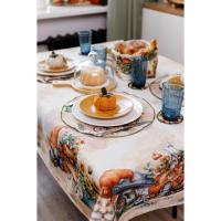 Скатерть Прованс гобеленовая Тыквенные гномы 135х180 Фото