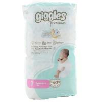 Підгузки Giggles Premium 1 Newborn 2-5 кг 40 шт Фото