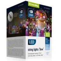 Гирлянда ColorWay Роса LED 100 10 м 8 функций разноцветная USB Фото
