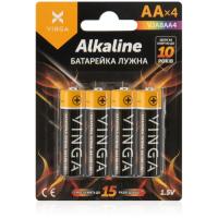 Батарейка Vinga AA LR6 Alkaline 4pcs Blister Фото