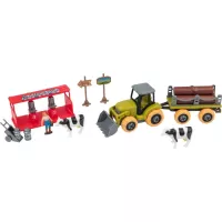 Игровой набор Otamanko Веселый хутор (трактор с прицепом и молочная ферма Фото