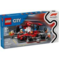 Конструктор LEGO City Пит-стоп и пит-экипаж F1 с болидом Ferrari Фото