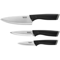 Набор ножей Tefal Comfort, 3шт, нержавіюча сталь, пластик, чорний Фото