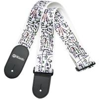 Ремень для гитары DiMarzio Steve Vai Print Art Strap White Фото