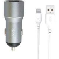 Зарядное устройство XO TZ09 2.4A/2 USB + cable lightning Grey Фото