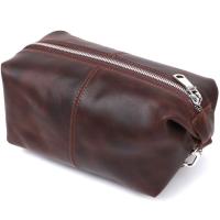Косметичка Shvigel Кожаная винтажная Коричневая Фото