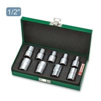 Набор торцевых головок Toptul TORX 1/2" E10-E24 9шт. (звезда Давида) Фото