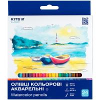 Карандаши цветные Kite Classic акварельні, 24 кольори Фото