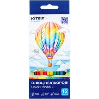Карандаши цветные Kite Classic 12 кольорів Фото