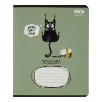 Тетрадь ZiBi CRAZY CAT 48 листов, клетка оливковый Фото