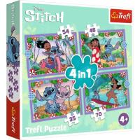Пазл Trefl Lilo&Stitch Мелкий день 4 in 1 (35, 48, 54, 70) эл Фото