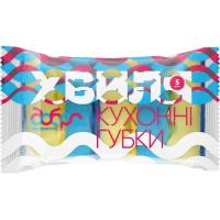 Губки кухонные Добра Господарочка Волна Желто-голубые 5 шт. Фото