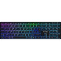 Клавиатура Canyon HKB-W11 Slim Dual Mode Wireless/Bluetooth RGB UA B Фото