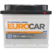 Акумулятор автомобільний EUROCAR 6СТ-52АЗ (0) (-/+) (L3) 480А 12V (E) Фото